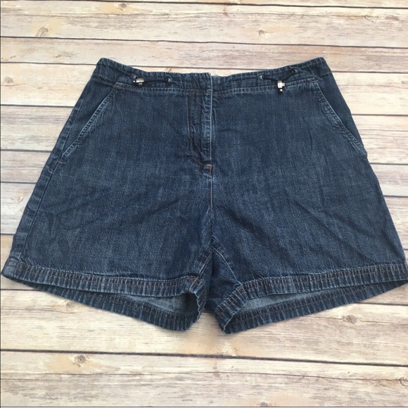 SOLD Sz 6 Ann Taylor High Waist Denim Jean Shorts - Picture 7 of 8